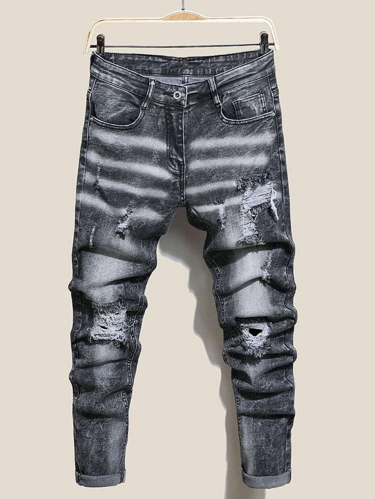 Skinny Ripped Men Denim 2565