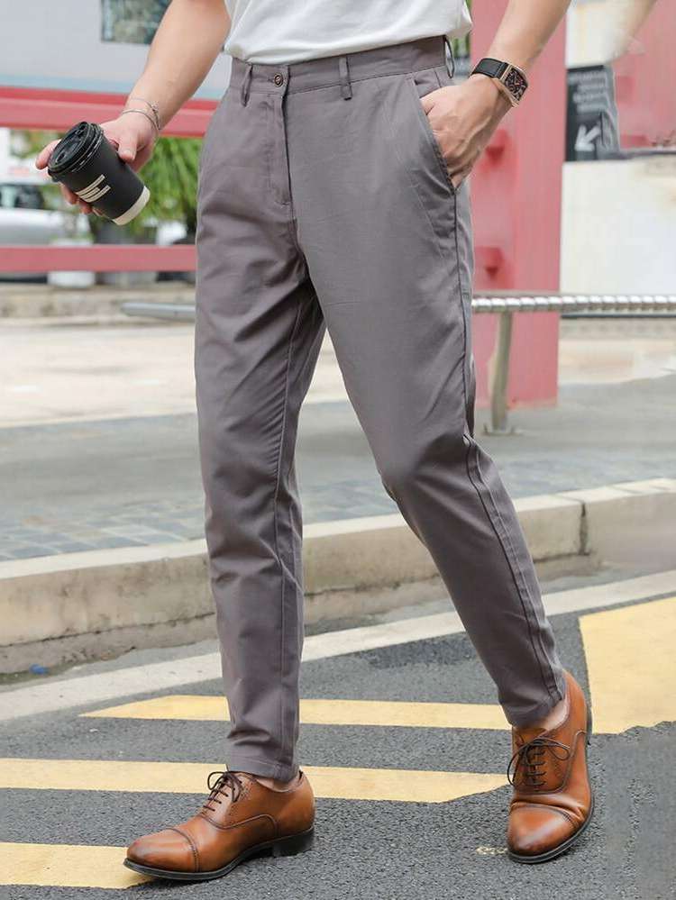  Long Grey Men Clothing 2786