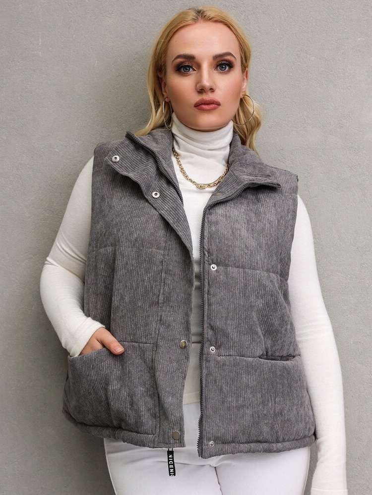 Regular Collar Casual Plus Size Winter Coats 1413