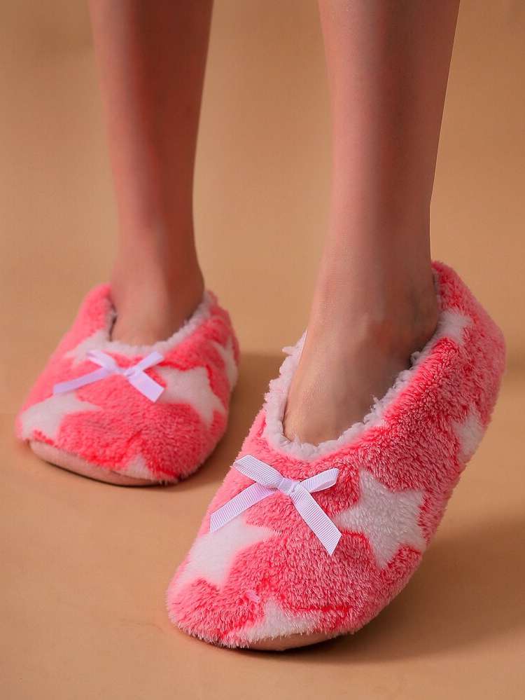  Bow Colorblock Women Slippers 232