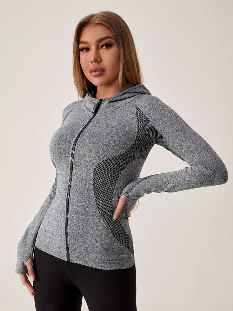  Hooded Long Sleeve Women Activewear 7005