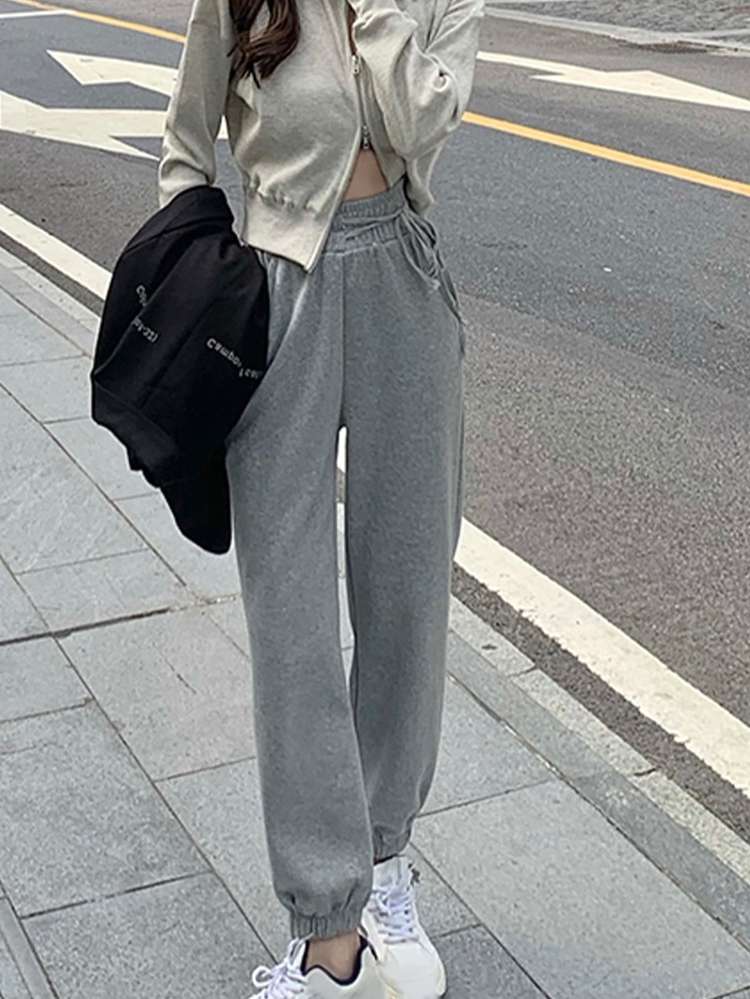 Cropped Grey  Women Bottoms 8087