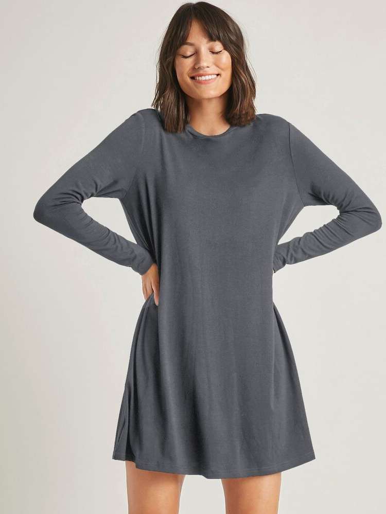 Long Sleeve Casual Short Women Dresses 5999