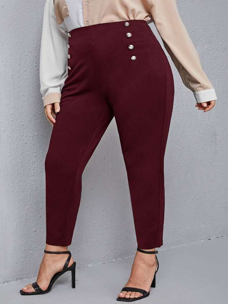 Elegant  Skinny Plus Size Bottoms 6631