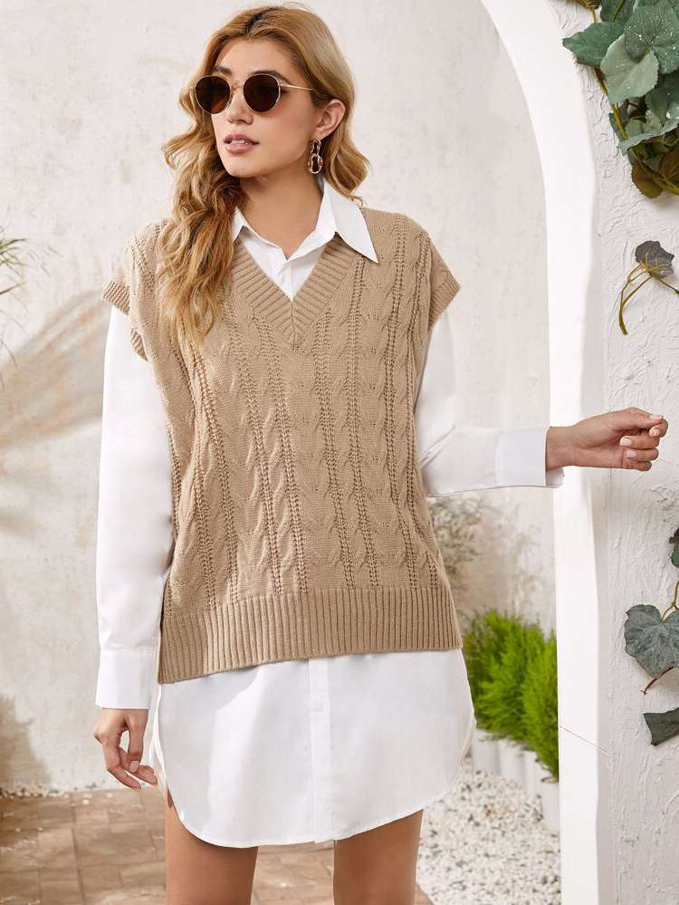  Casual Regular Women Sweater Vests 1567