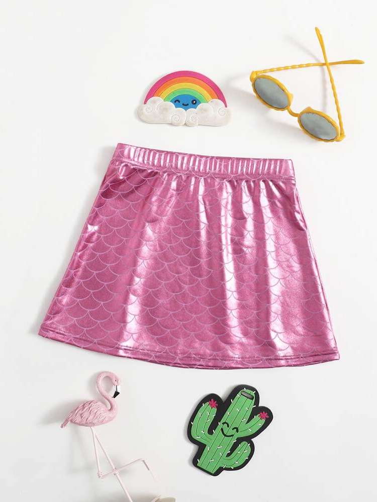  Hot Pink Fish Scales Toddler Girls Clothing 7241