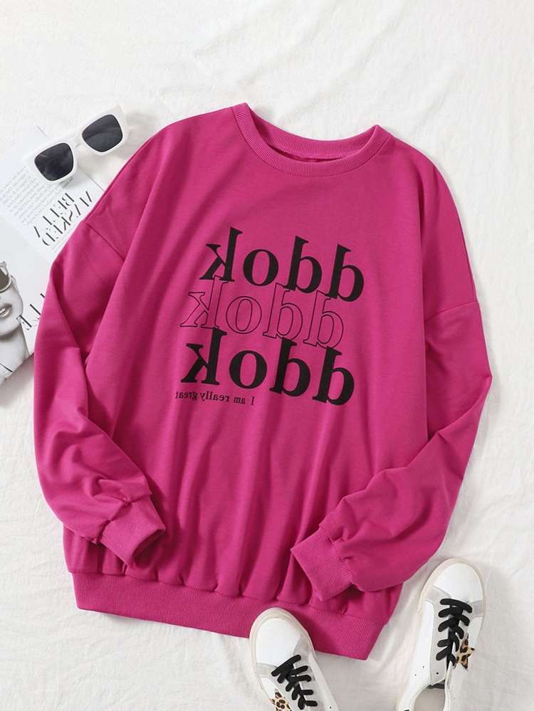  Letter Long Sleeve Women Sweatshirts 480