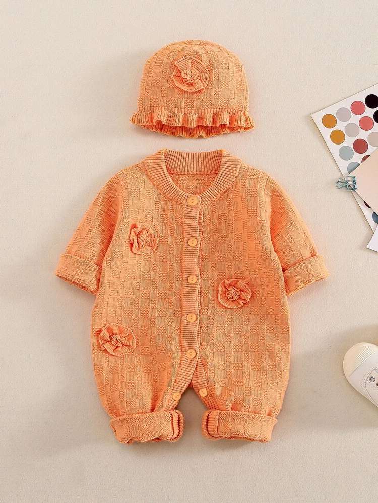 Appliques Baseball Collar Regular Fit Long Sleeve Baby Clothing 6154