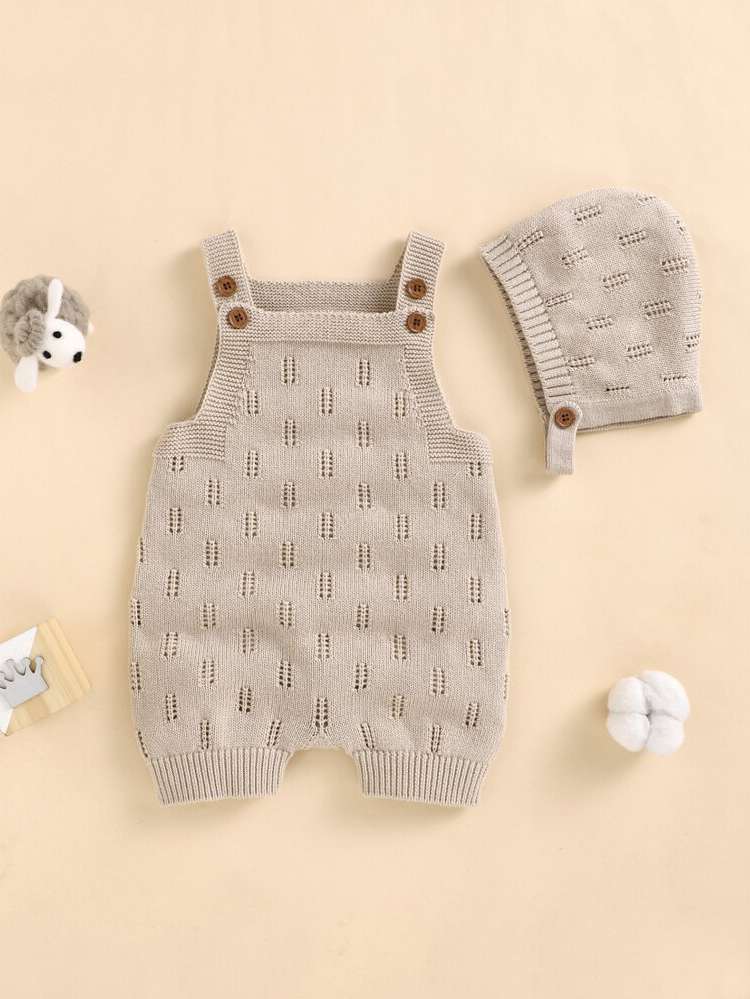 Khaki Plain Straps Baby Clothing 1221