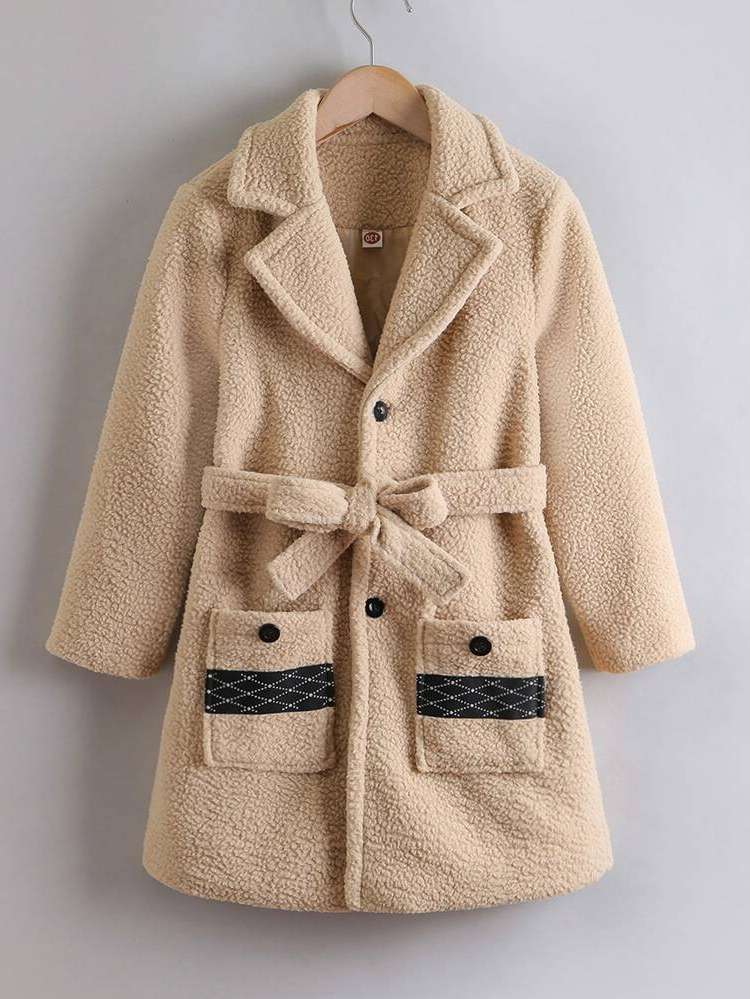  Long Sleeve Casual Girls Coats 4592