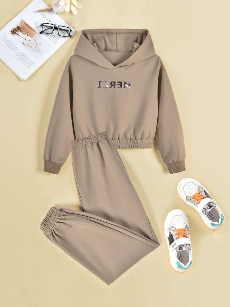 Casual Regular Fit Hooded Girls Clothing 9931