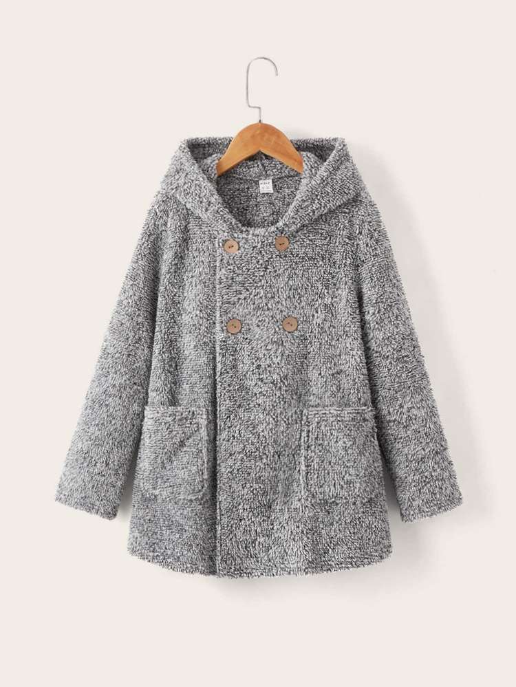 Casual Long Sleeve Hooded Regular Fit Girls Outerwear 397