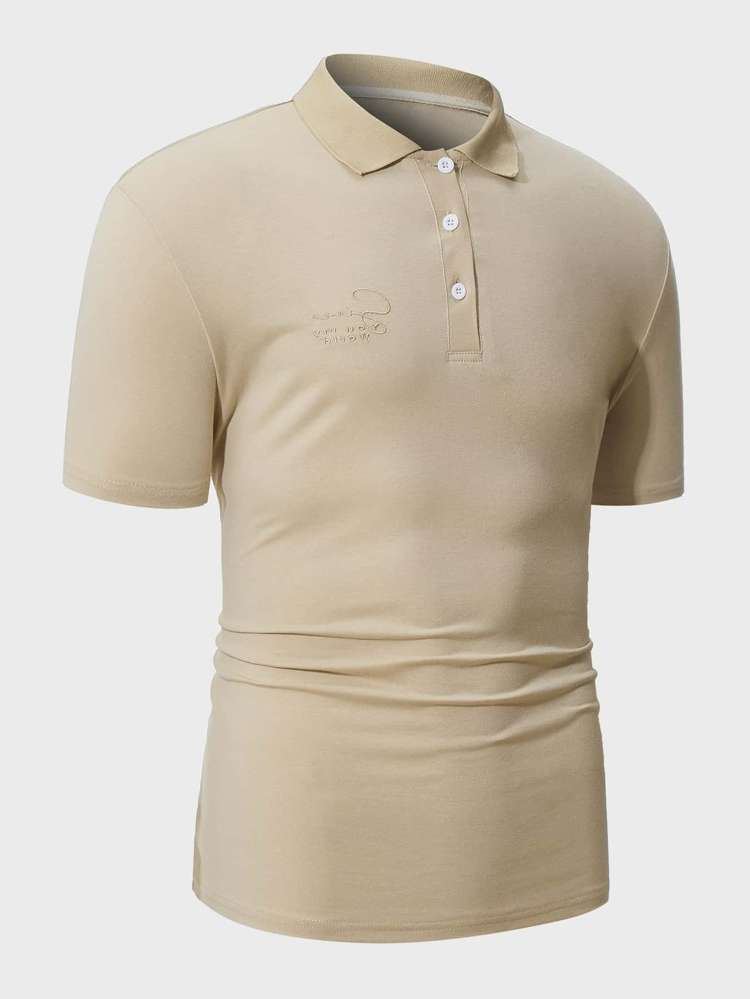 Embroidery Polo Casual Men Clothing 9550