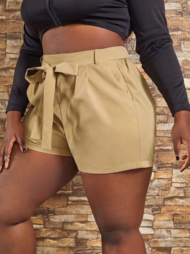  Casual Plain Plus Size Bottoms 1701