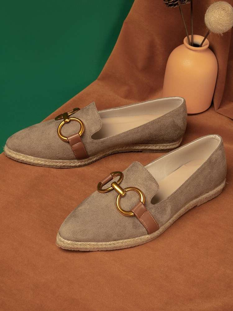 Khaki Plain Women Flats 893