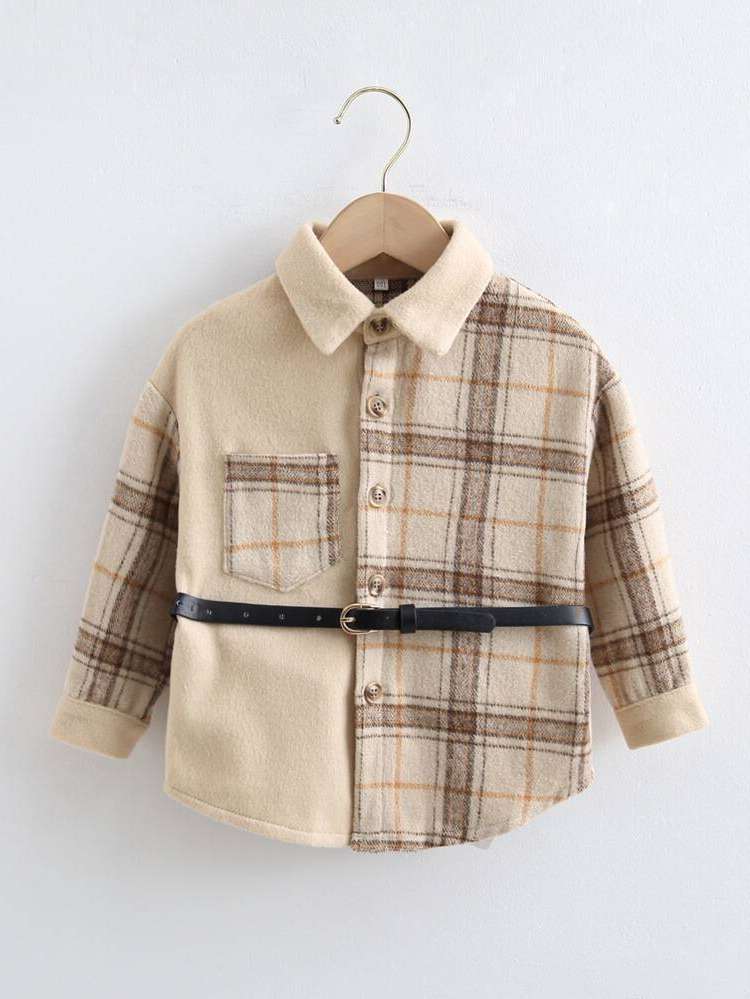 Collar Khaki Casual Kids Clothing 9122