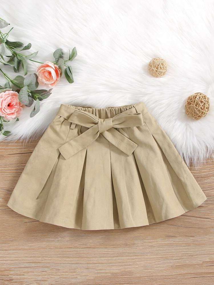  Preppy Plain Short Toddler Girl Skirts 485