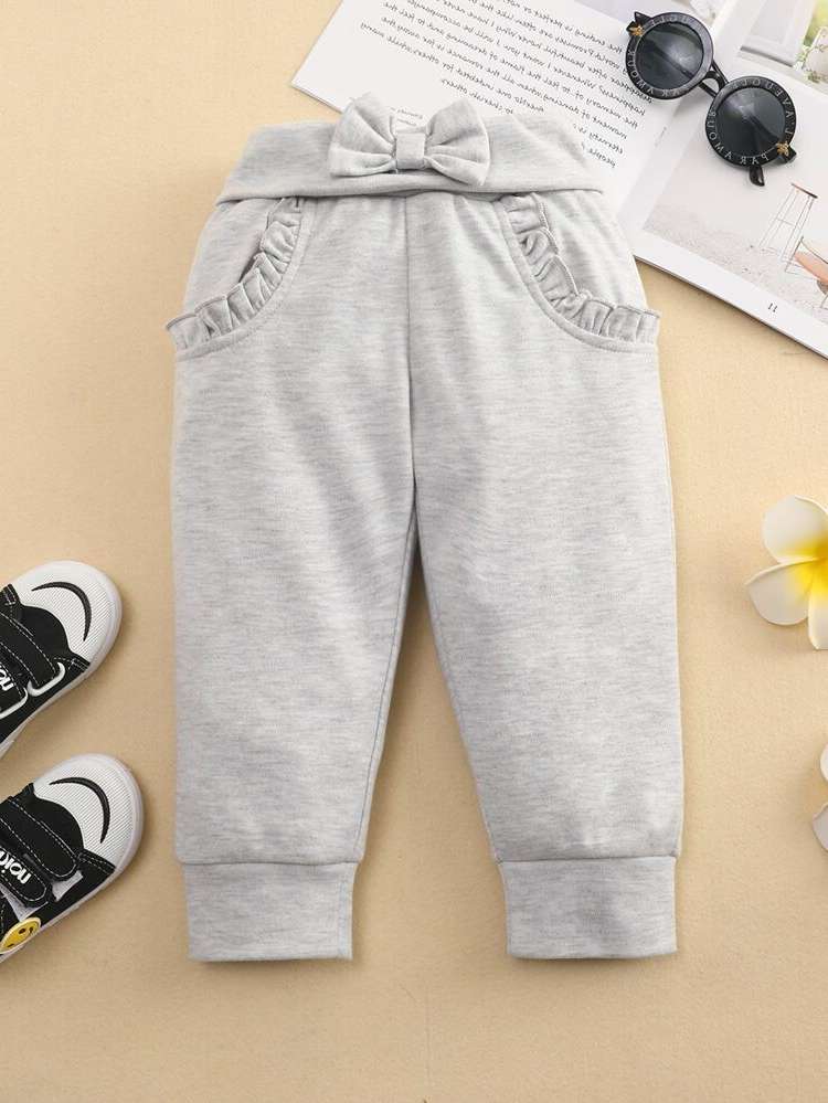  Light Grey Frill Baby Bottoms 3284