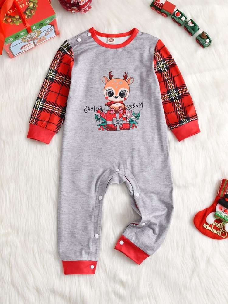 Button Plaid Long Sleeve Baby  Mom 6656