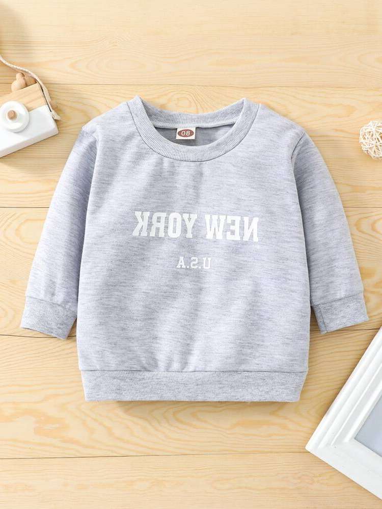  Round Neck Light Grey Baby Clothing 1555