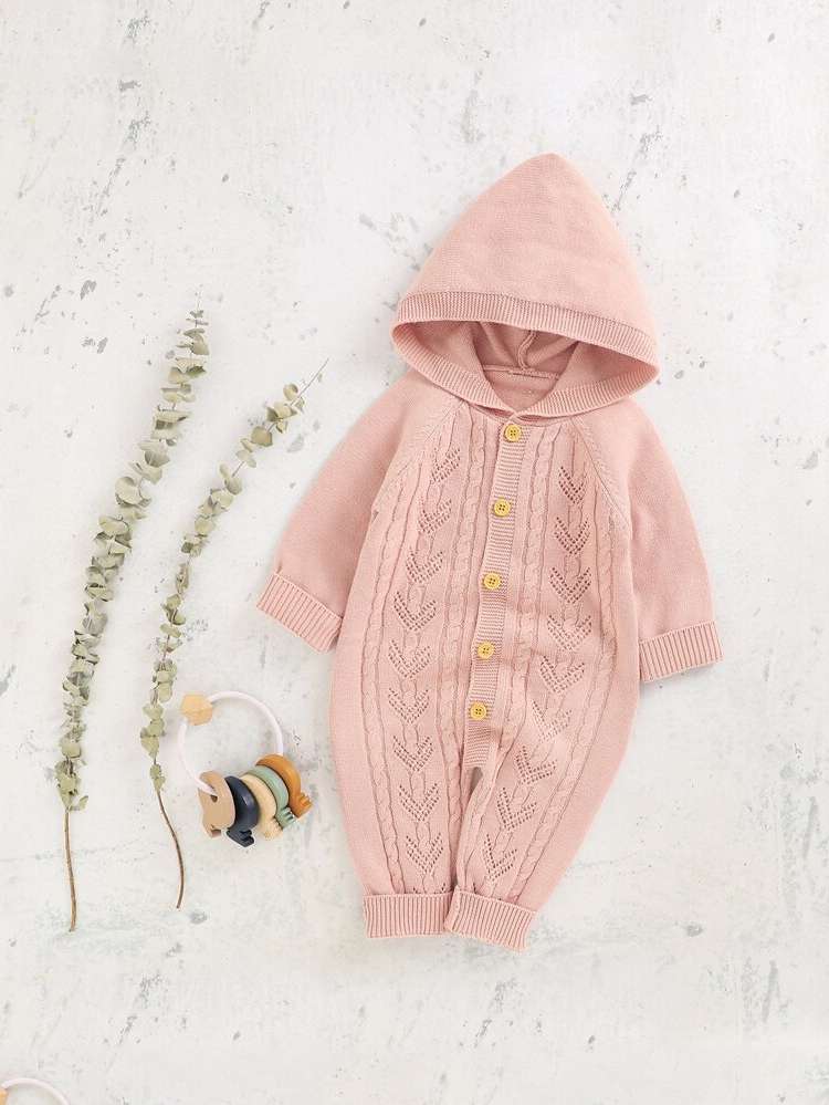 Plain Casual Regular Fit Long Baby Knitwear 6609