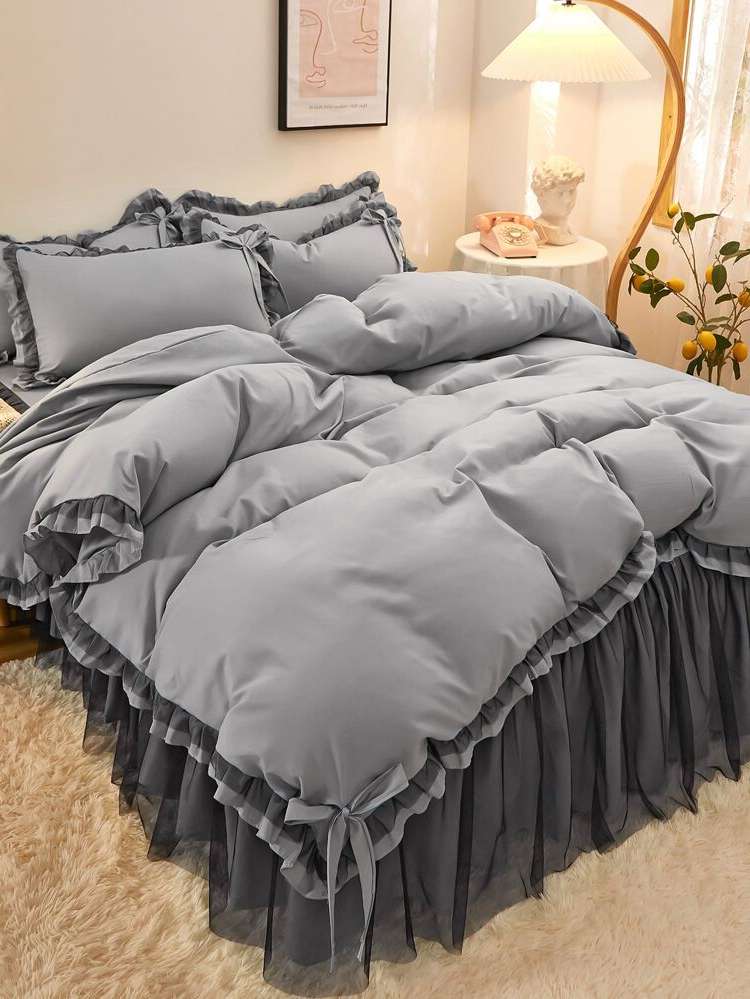 Light Grey  Plain Bedding 6603