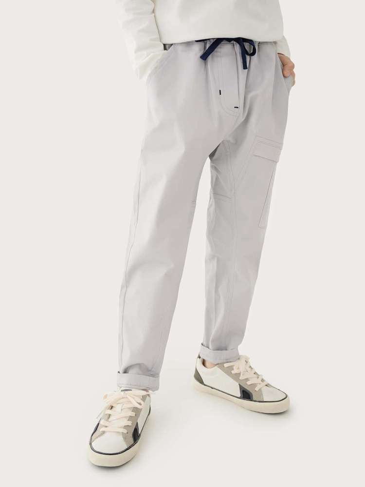 Casual Light Grey Long Boys Clothing 5769