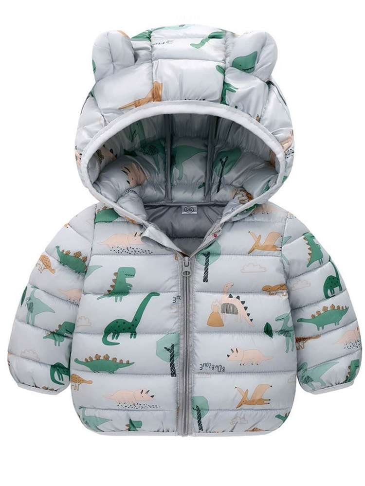 Regular Fit Dinosaur Long Sleeve Toddler Boys Outerwear 1425