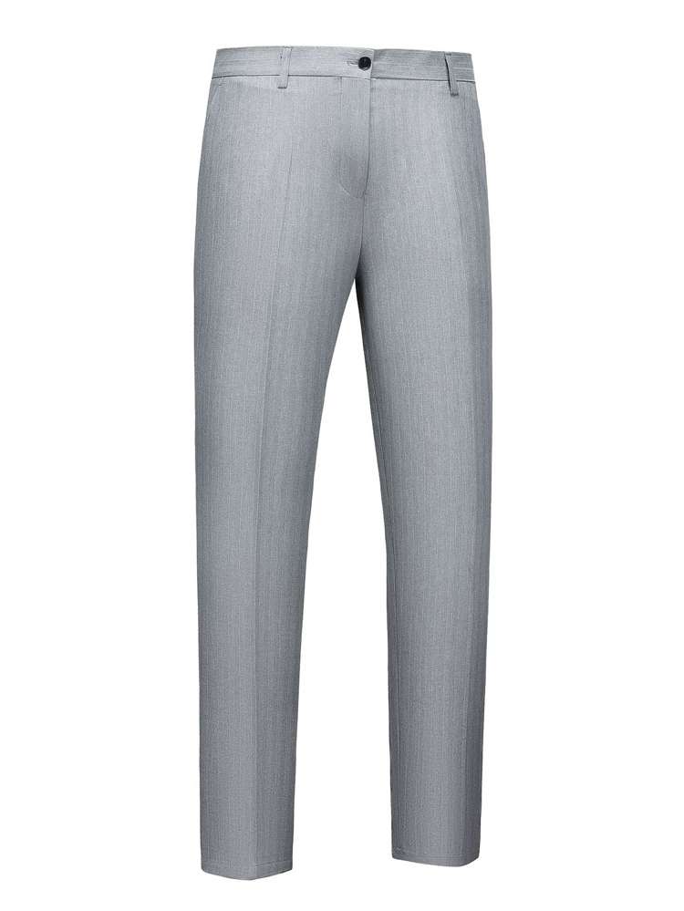 Plain Zipper Men Suit Pants 9159