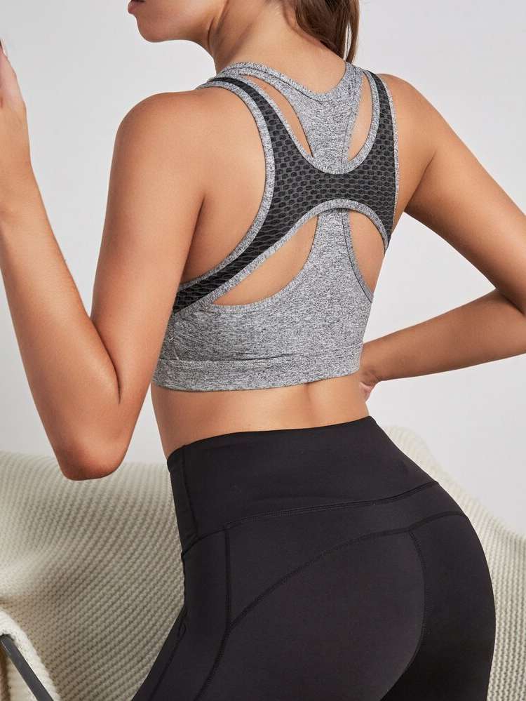 Scoop Neck Light Grey Women Sports Intimates 8443