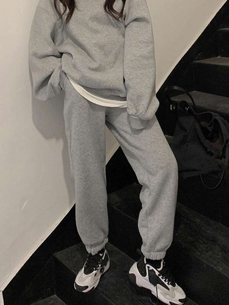  Light Grey Women Sweatpants 9774