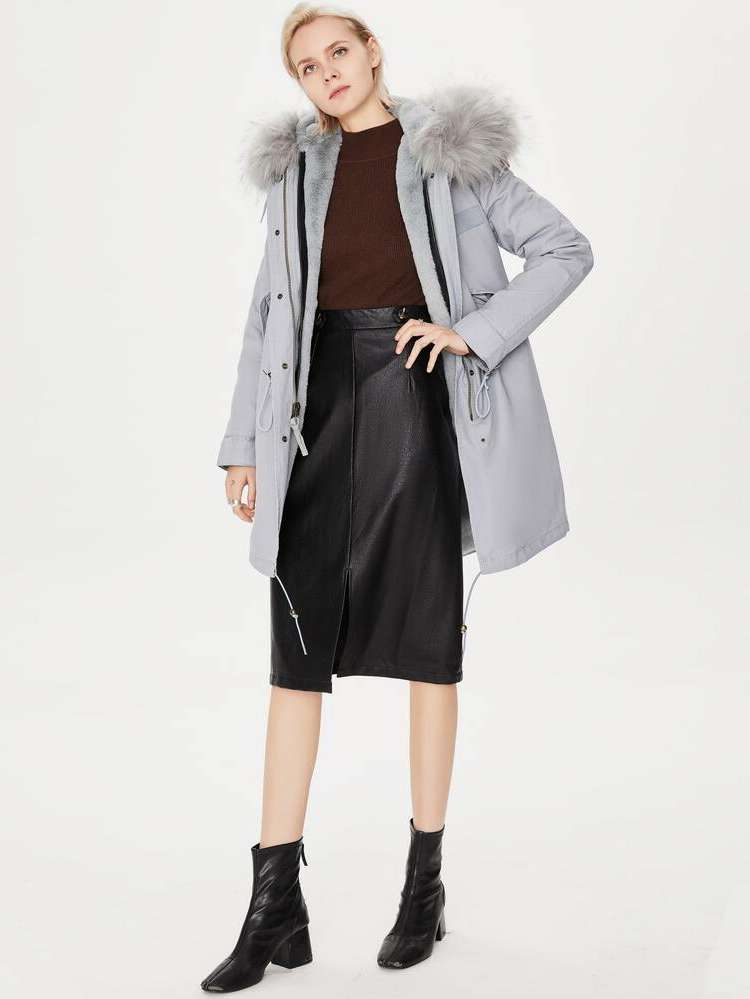  Hooded Casual Short Women Outerwear 8802