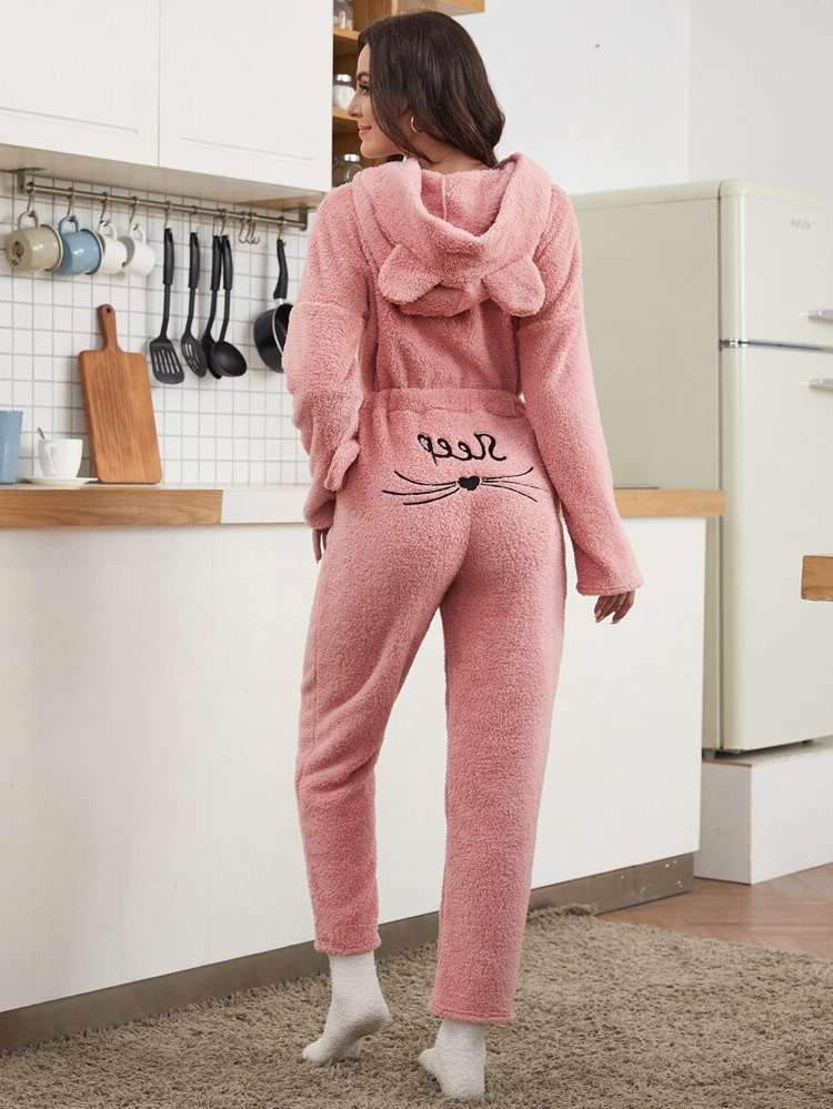  Cute Hooded Women Lounge Sets 3608