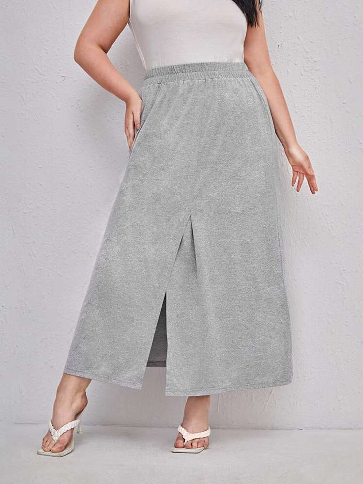  Light Grey Regular Fit Women Plus Clothing 15