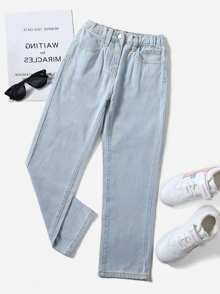 Plain  Girls Jeans 6814