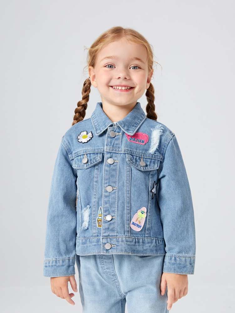  Patched Light Wash Kids Clothing 424