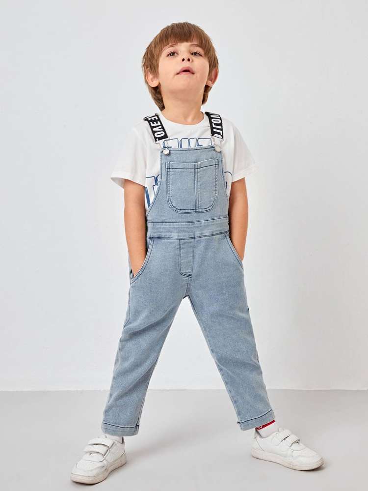 Letter Long Straps Preppy Kids Clothing 8980