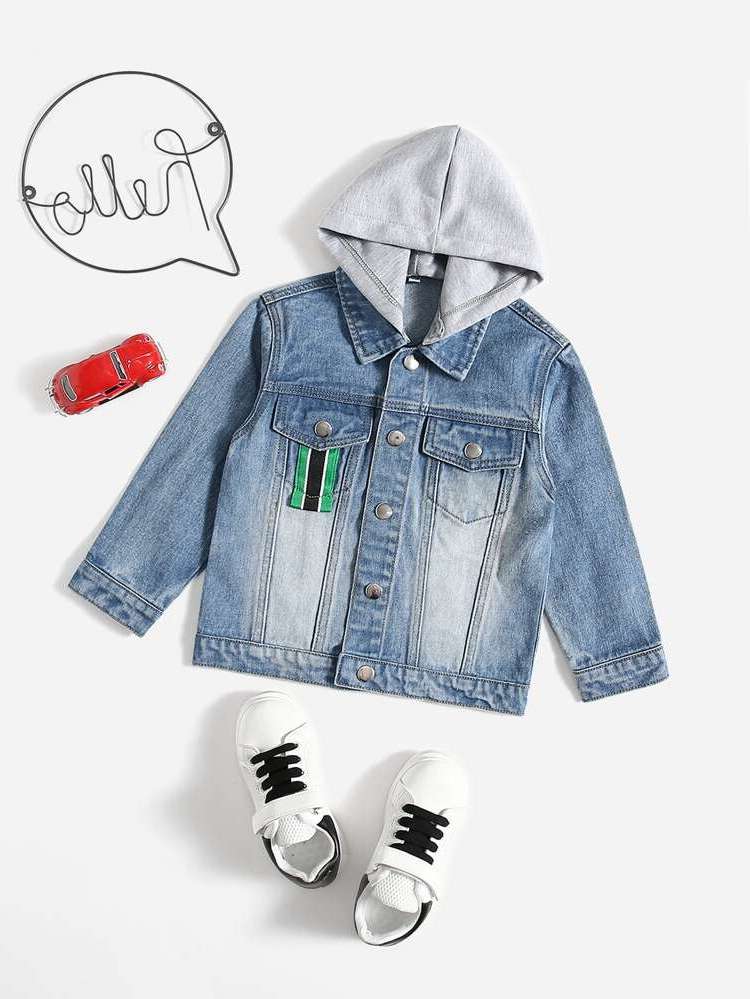  Hooded Regular Toddler Boy Denim Jackets  Coats 9216