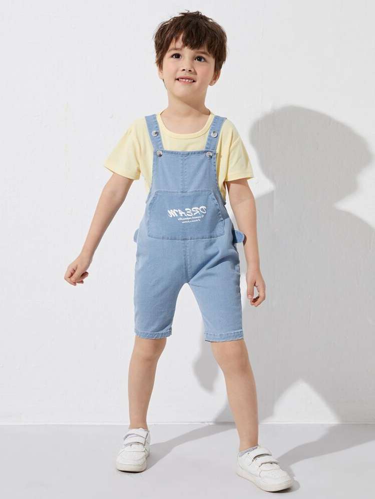 Regular Fit Pocket Short Light Wash Toddler Boys Clothing 2356