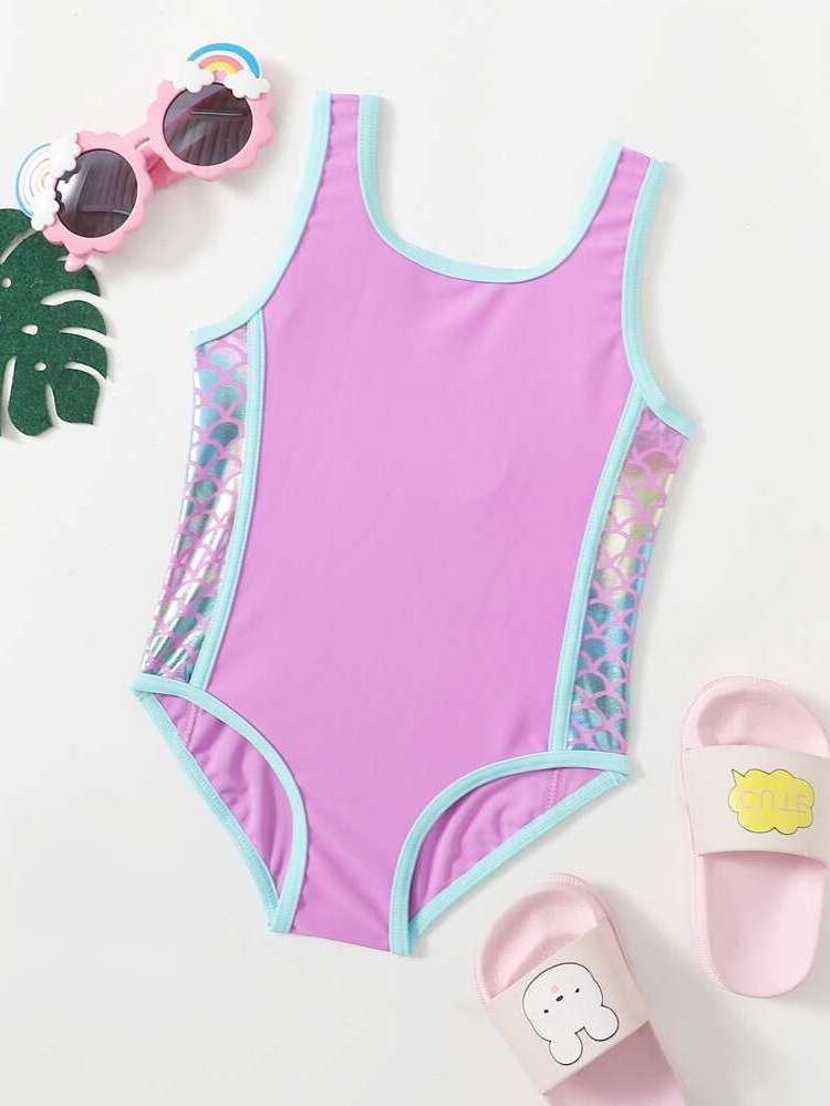  Scoop Neck Lilac Purple Baby Swimwear 7618