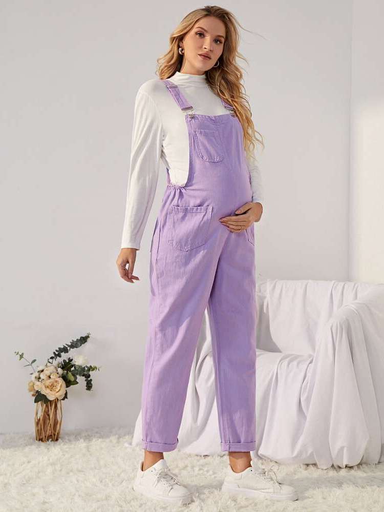 Preppy Lilac Purple Straps Maternity 5316