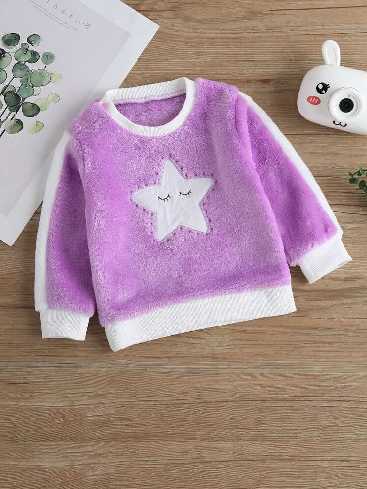  Long Sleeve Round Neck Regular Baby Sweatshirts 9825