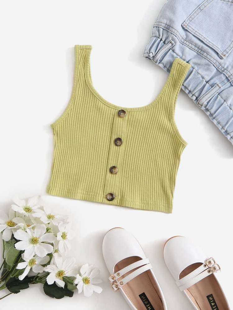 Rib-Knit Casual Scoop Neck Kids Clothing 4820