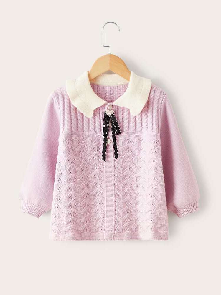  Long Sleeve Collar Regular Fit Toddler Girls Clothing 738