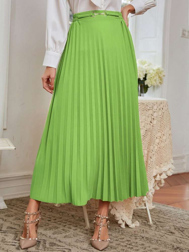  Elegant Pleated Women Bottoms 8478