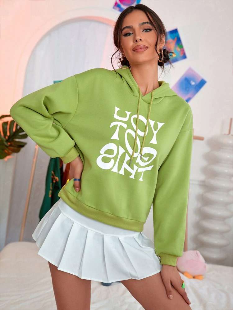 Hooded Oversized Drawstring Women Sweatshirts 939