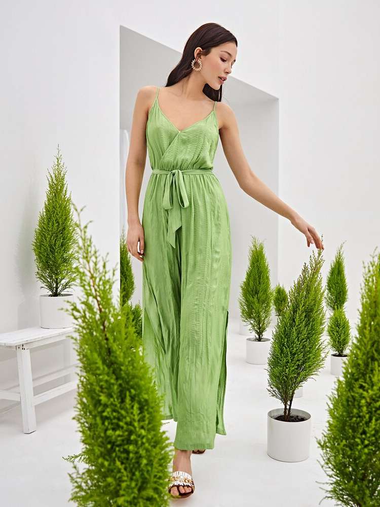 Boho Plain Lime Green Long Women Clothing 753