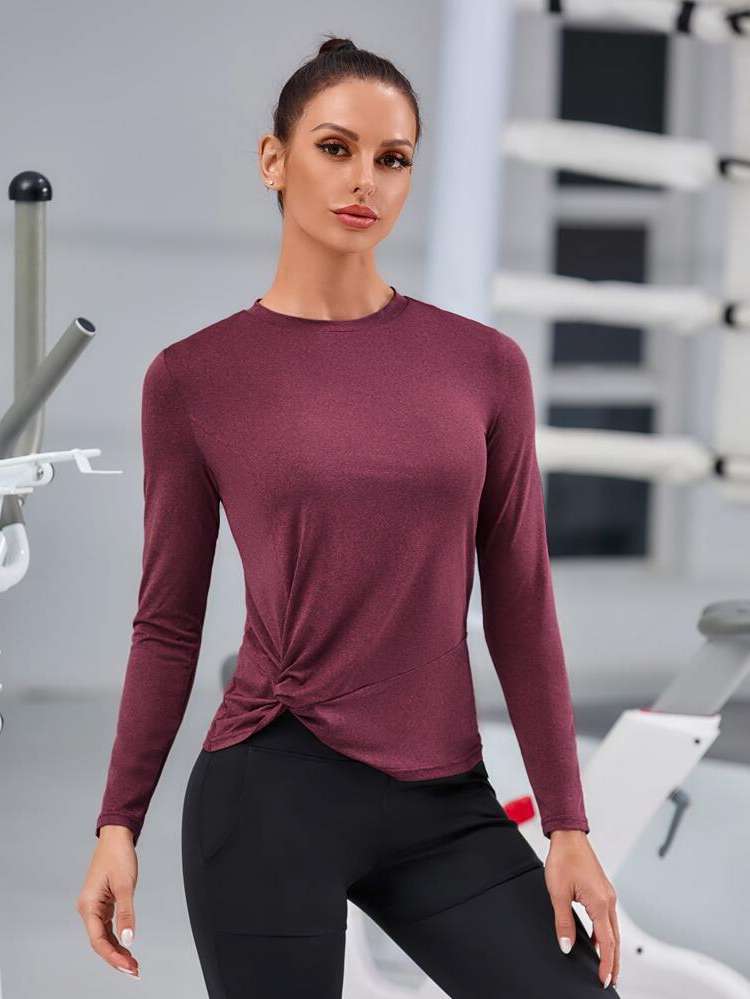 Long Sleeve Regular Fit Regular Women Active Tops 2323