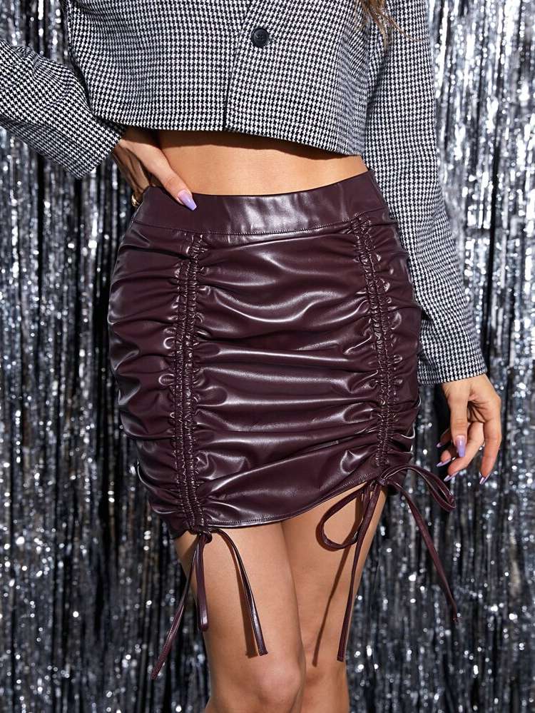  Drawstring Mini Women Skirts 144