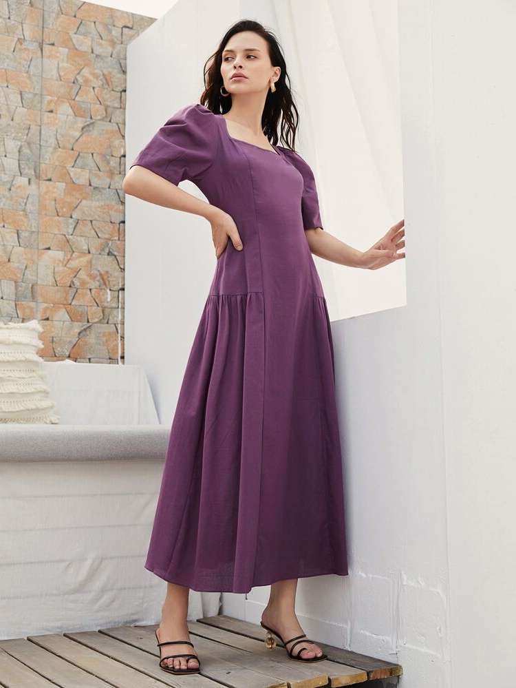   Mauve Purple Arabian Dresses 3180